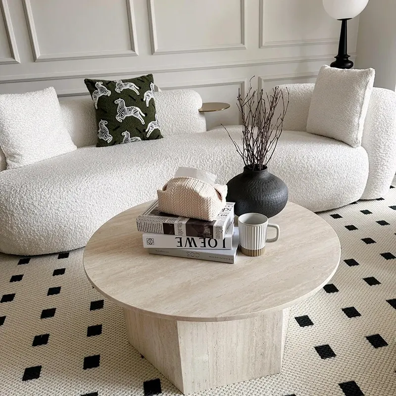 Super White Travertine Tables