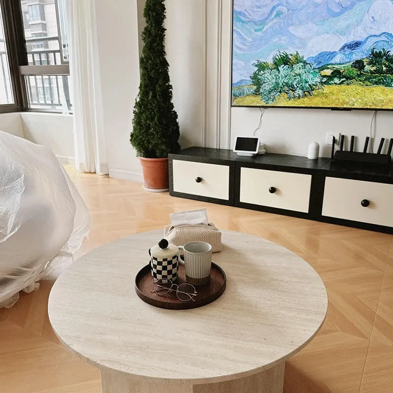 Super White Travertine Tables
