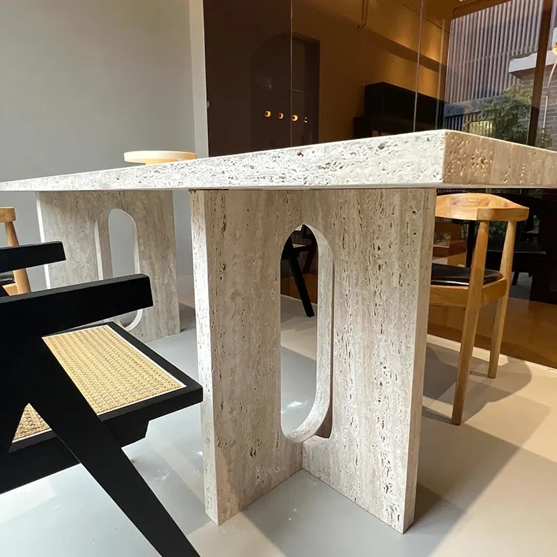 Super White Travertine Tables