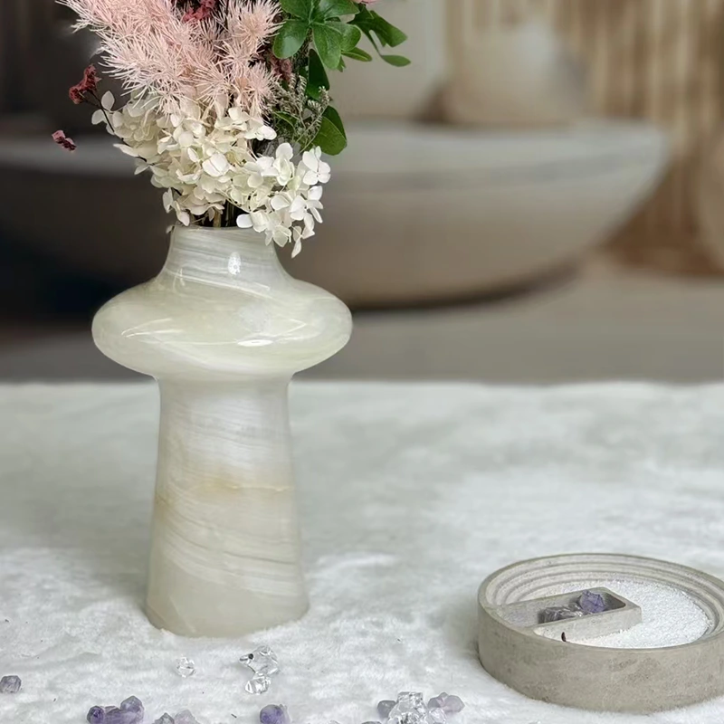 White Onyx Vases